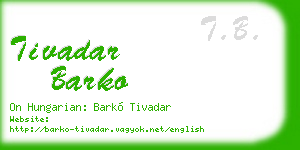 tivadar barko business card